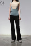 SWAYING/KNIT Contrasting Silk Tank Top SW23SS1T30 Dark Blue/Apricot ps59